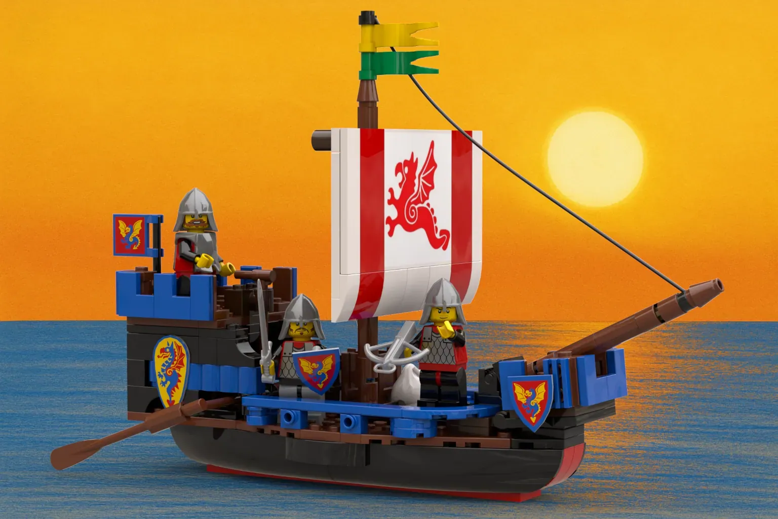 Fan-made LEGO Ideas Sea Serpent project inspired by set 6057
